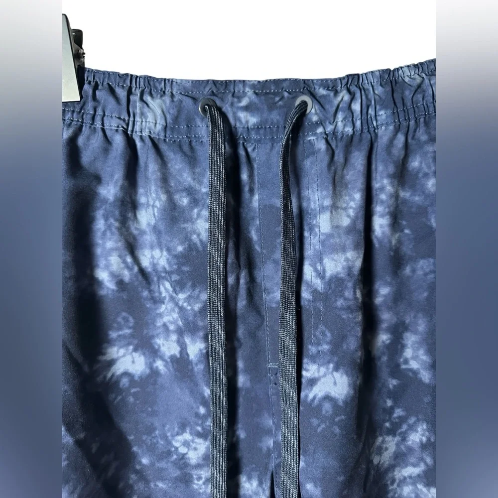 Burnside Men’s Tie-Dye Swim Trunks Board Shorts Blue‎ Gray Size M